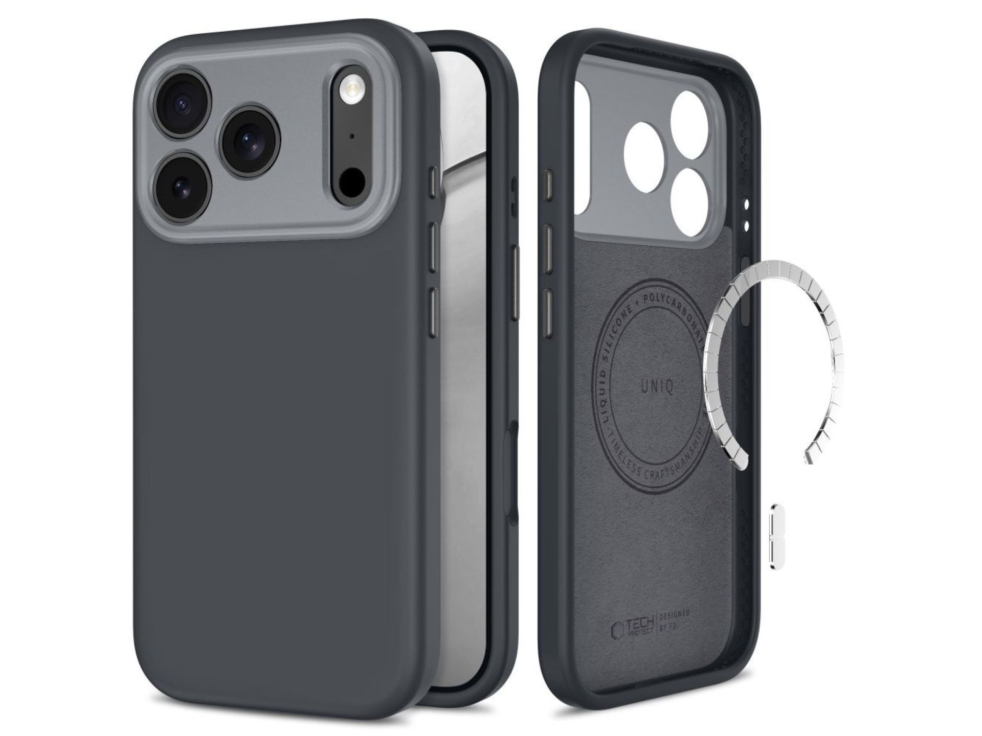 Funda Tech-Protect Uniq MagSafe CC para iPhone 18 Pro Max / 17 Pro Max - grafito
