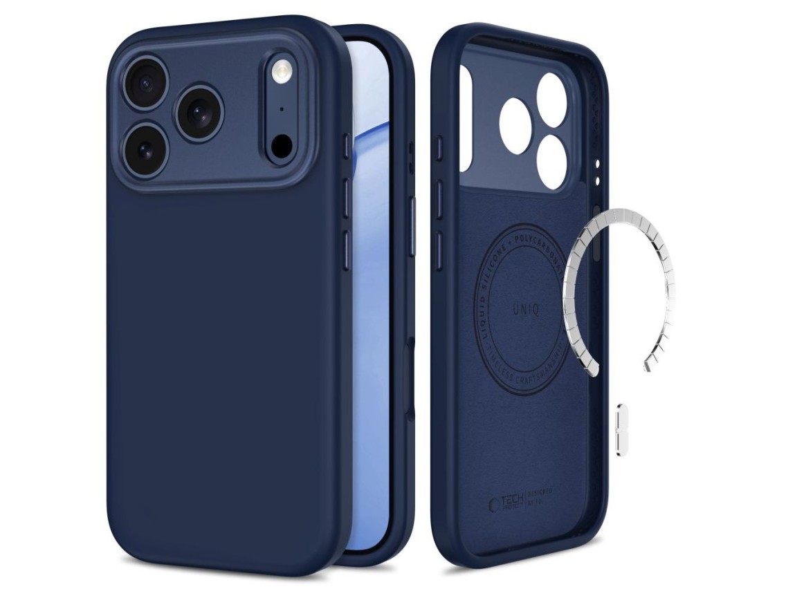 Capa Tech-Protect Uniq MagSafe CC para iPhone 18 Pro Max / 17 Pro Max - Azul Marinho