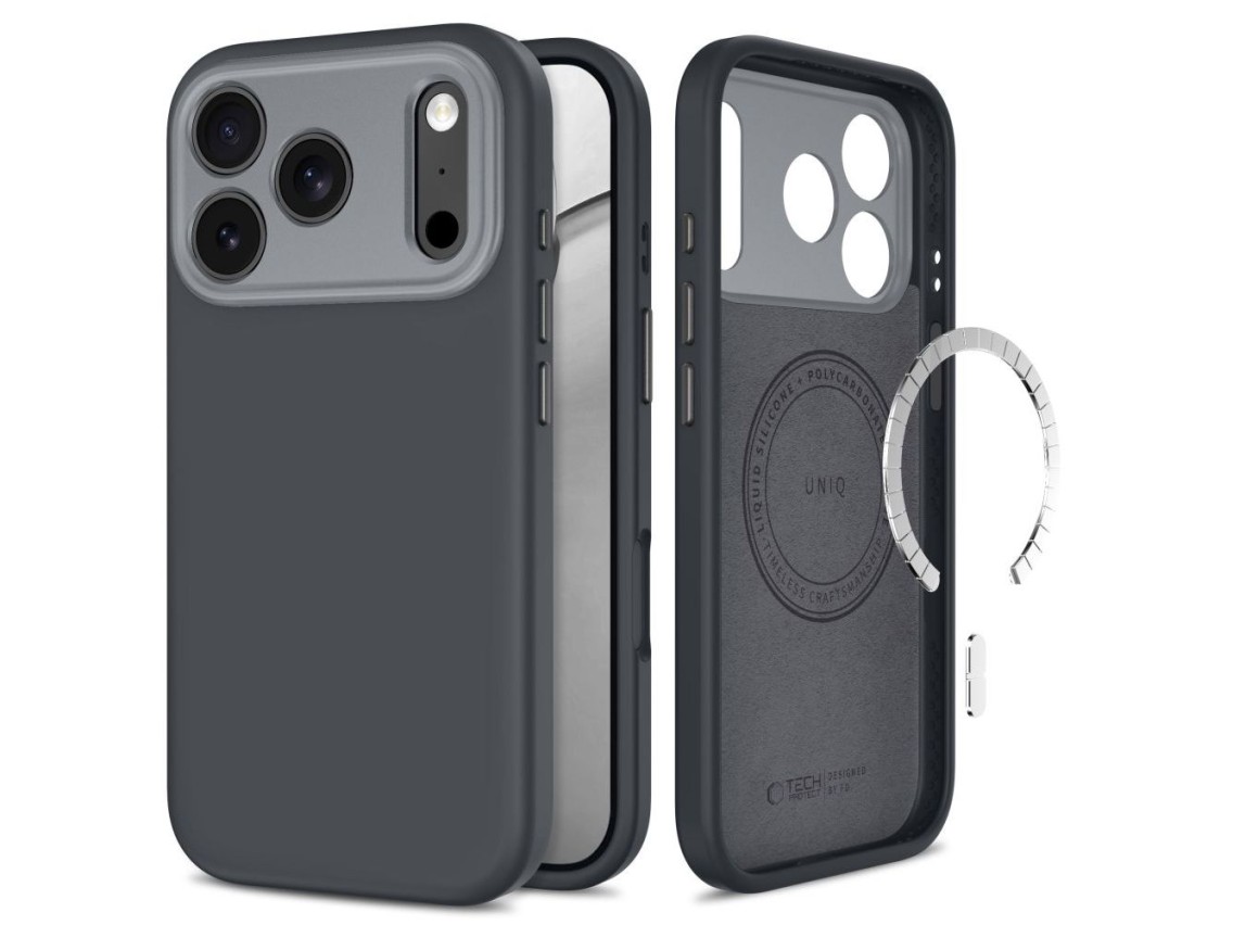 Funda Tech-Protect Uniq MagSafe CC para iPhone 18 Pro Max / 17 Pro Max - grafito