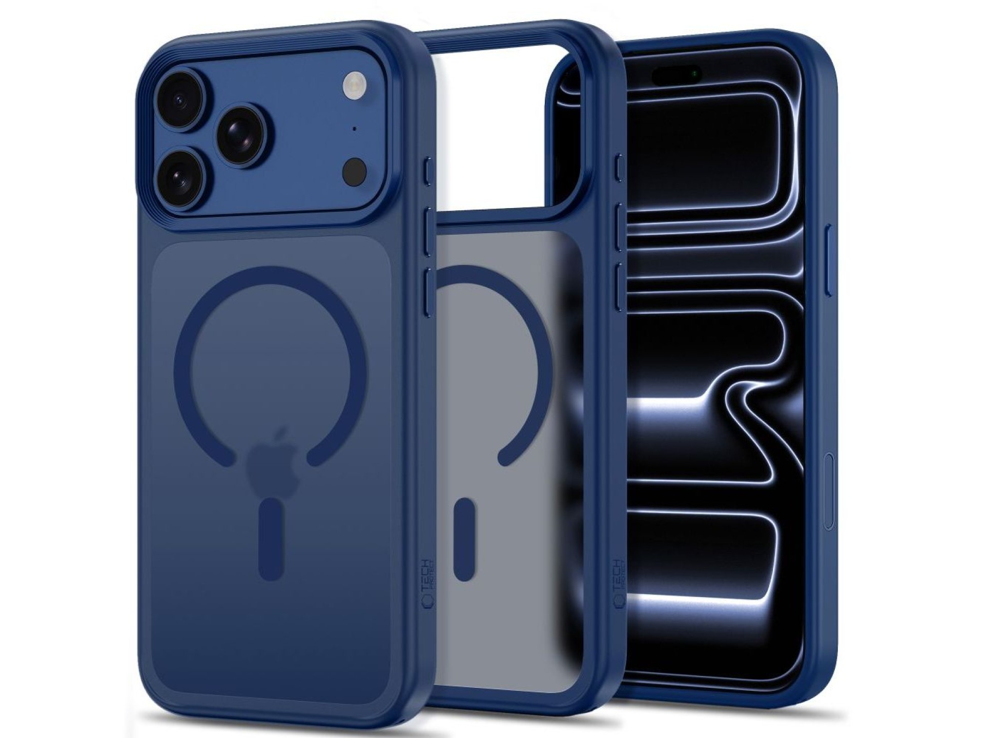 Tech-Protect Magmat Magsafe CC Case for iPhone 18 Pro / 17 Pro - Matte Navy Blue