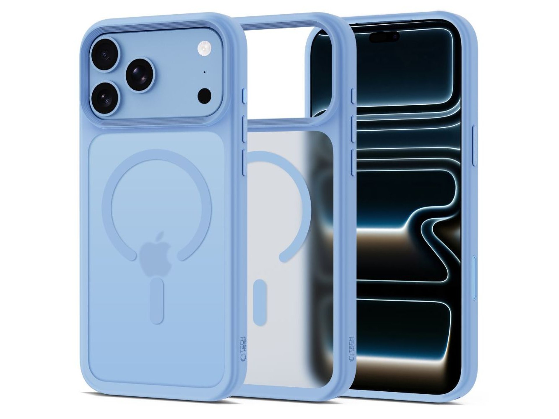 Funda Tech-Protect Magmat MagSafe CC para iPhone 18 Pro / 17 Pro - Azul claro mate