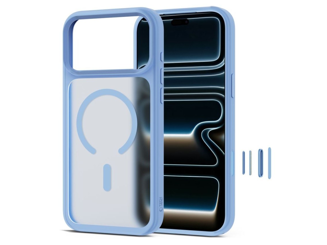 Funda Tech-Protect Magmat MagSafe CC para iPhone 18 Pro / 17 Pro - Azul claro mate