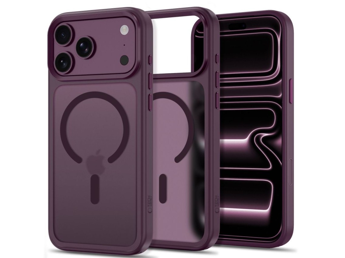 Tech-Protect Magmat Magsafe CC Case for iPhone 18 Pro Max / 17 Pro Max - Burgundy Matte
