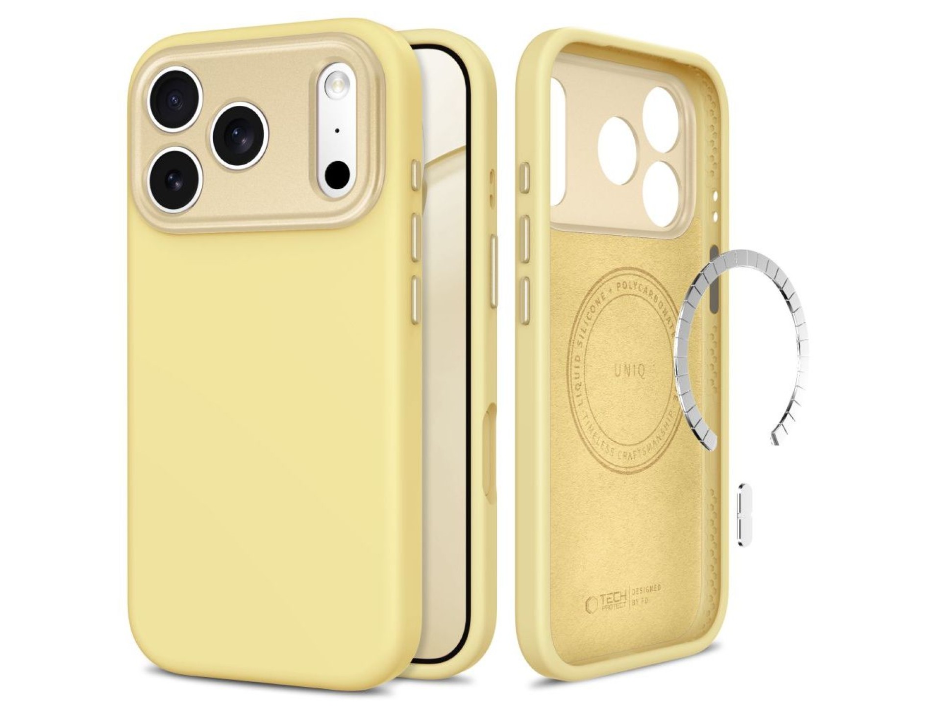 Capa Tech-Protect Uniq MagSafe CC para iPhone 18 Pro Max / 17 Pro Max - Amarela