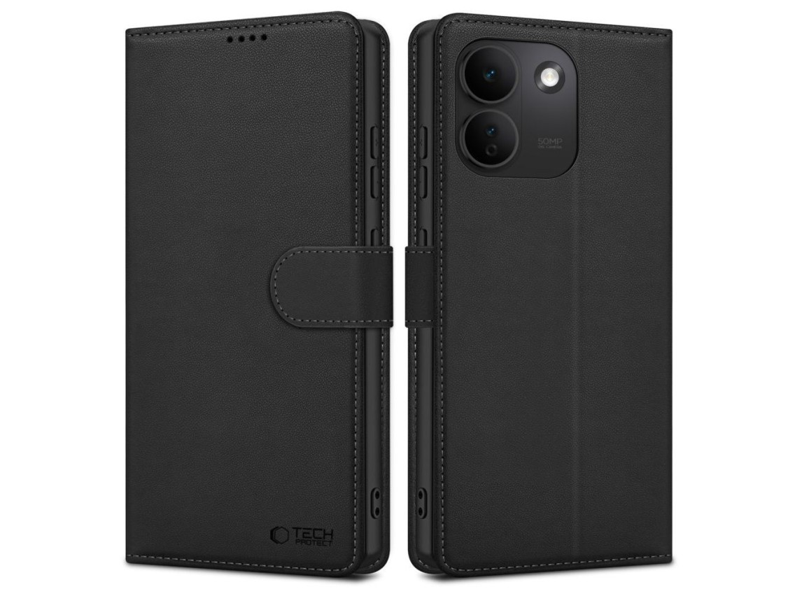 Funda tipo cartera Tech-Protect para Xiaomi Redmi Note 17 Pro Max 5G - Negro mate