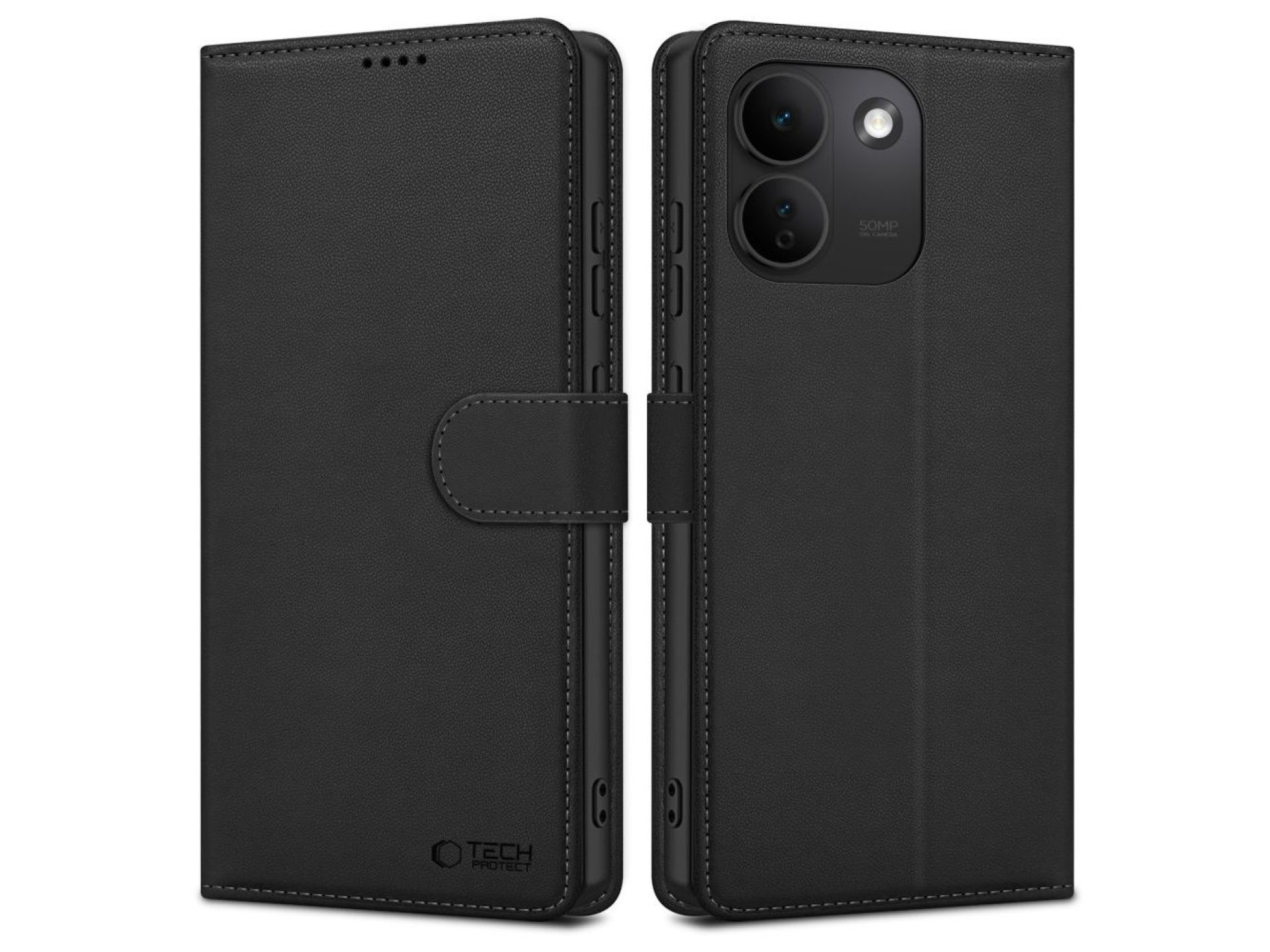 Capa carteira Tech-Protect para Xiaomi Redmi Note 17 Pro Max 5G - Preto Fosco
