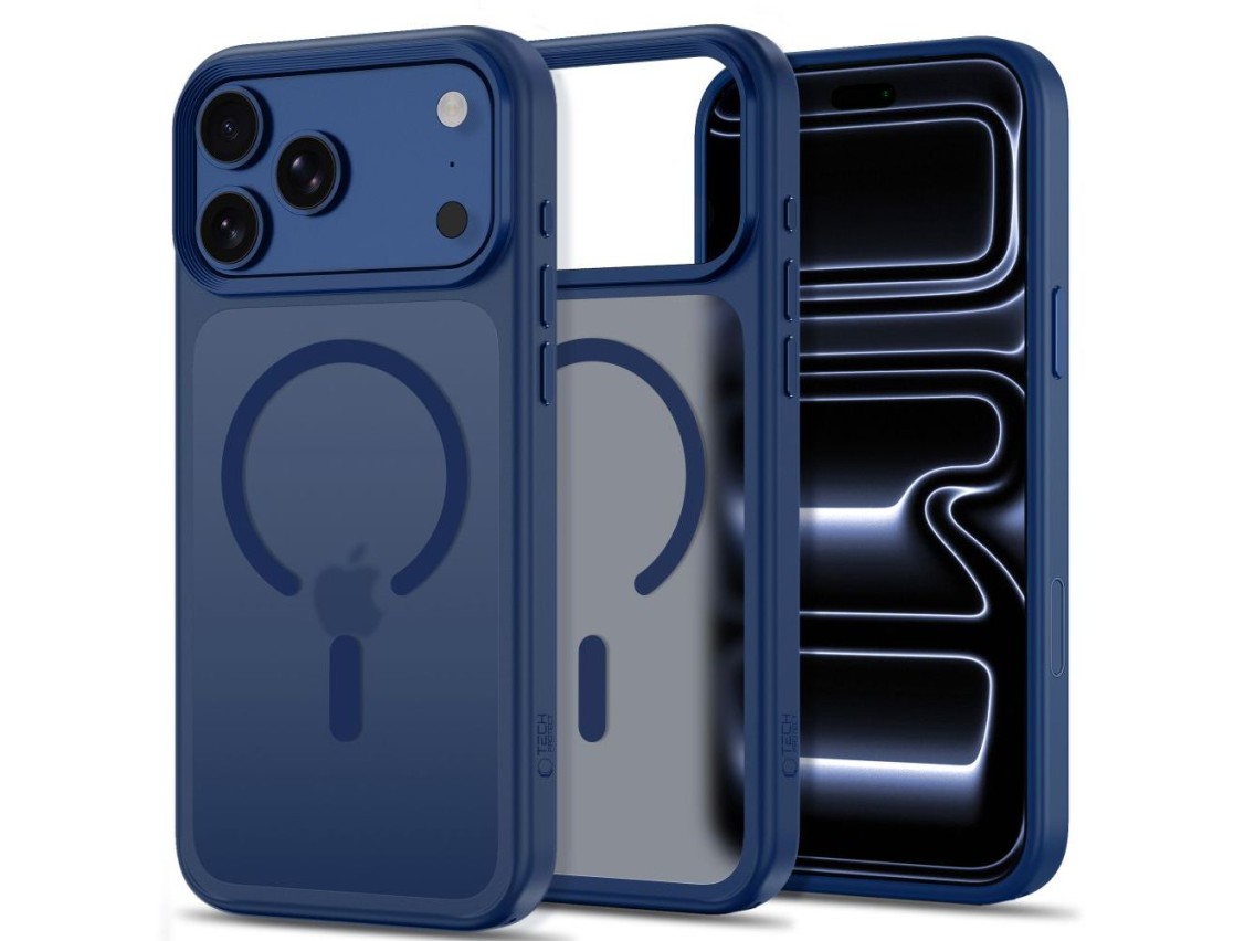 Funda Tech-Protect Magmat MagSafe CC para iPhone 18 Pro Max / 17 Pro Max - Azul marino mate