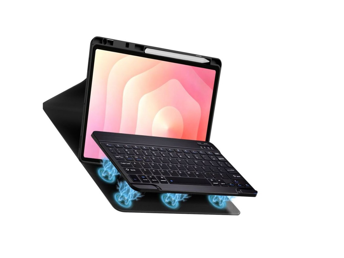 Tech-Protect SC Pen Case + Bluetooth Keyboard for Samsung Galaxy Tab S12+ 12.4" X840 / X846B - Black
