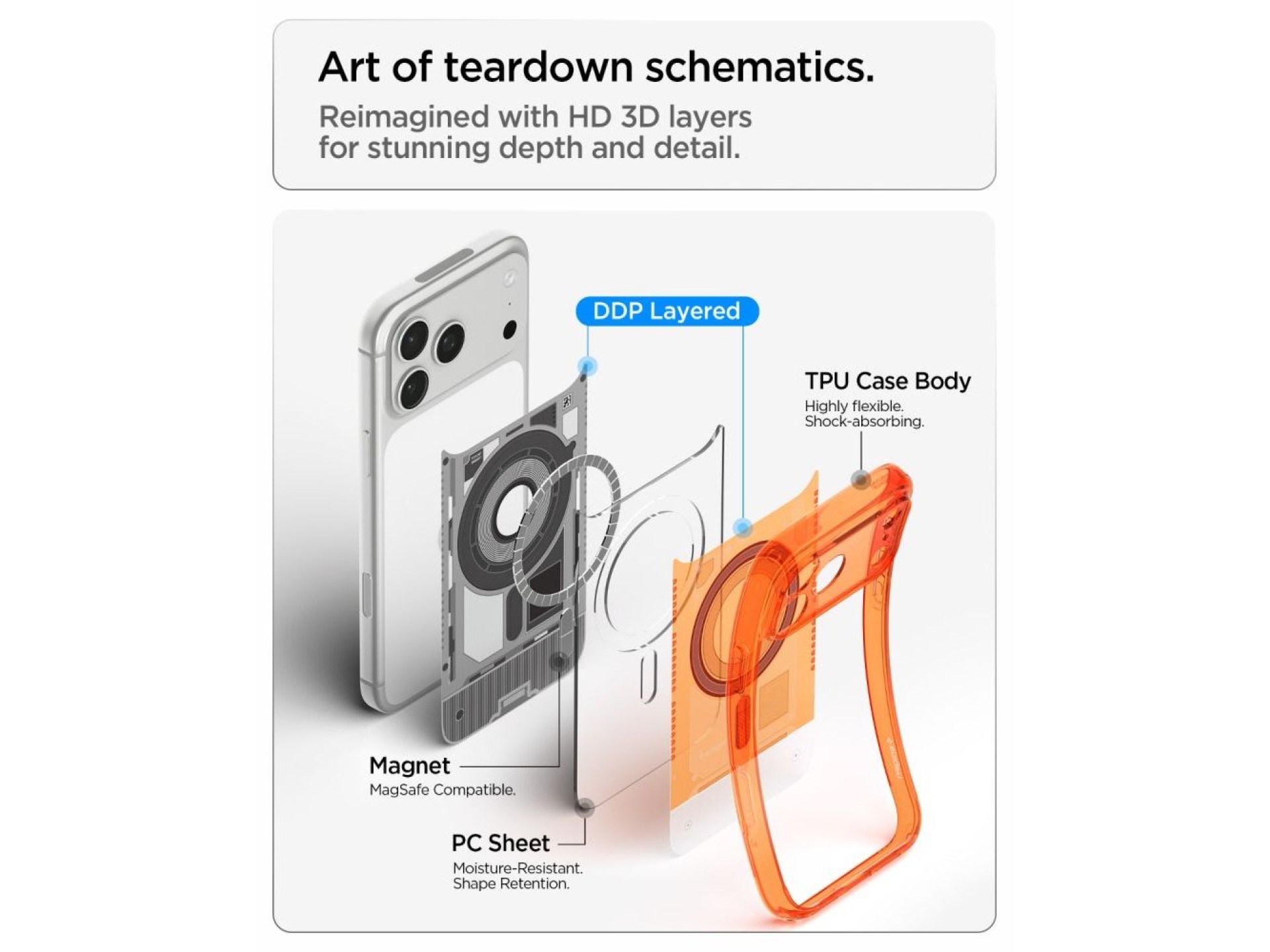 Capa Spigen Ultra Hybrid MagSafe para iPhone 18 Pro Max / 17 Pro Max - Laranja