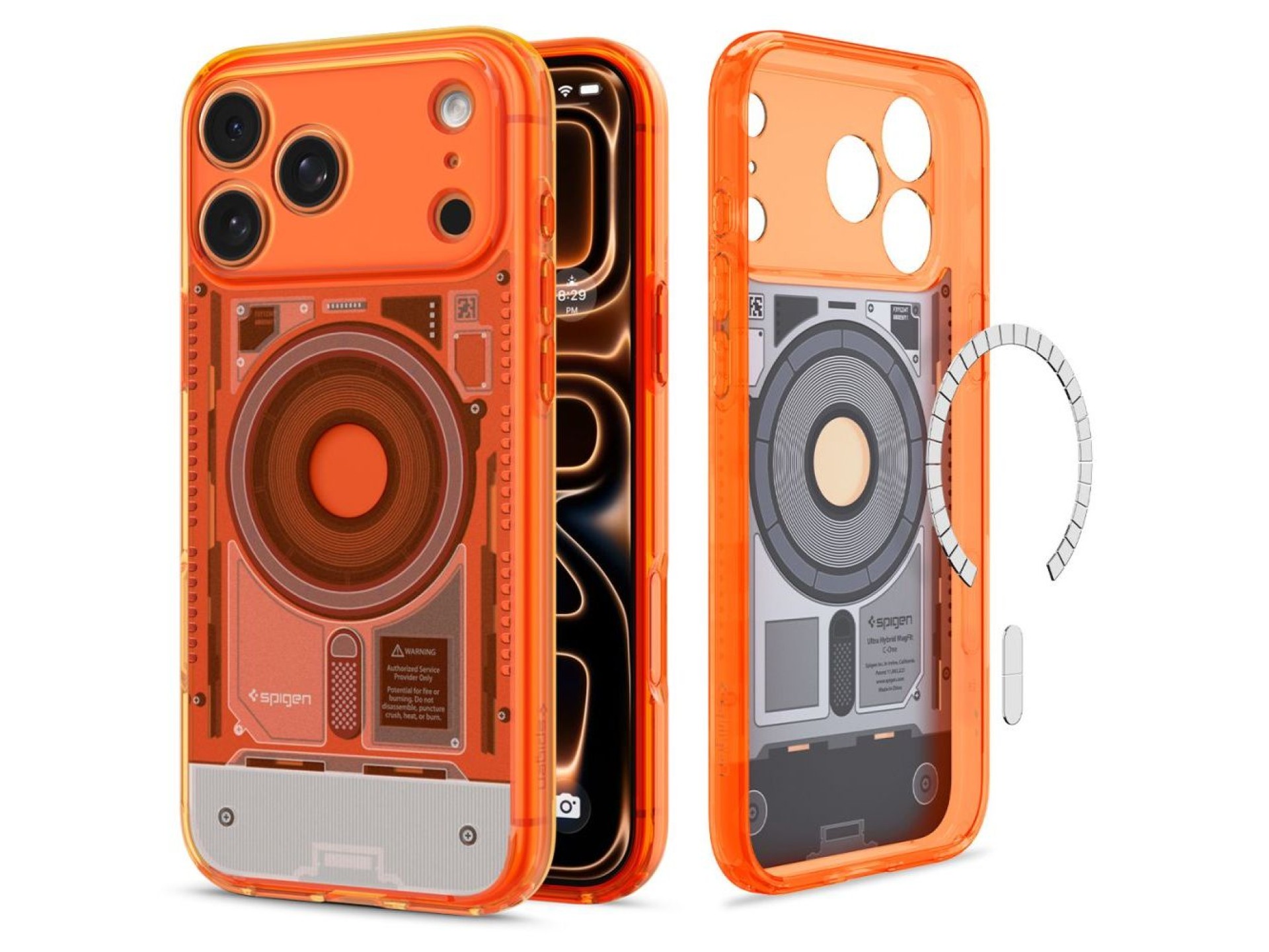 Capa Spigen Ultra Hybrid MagSafe para iPhone 18 Pro Max / 17 Pro Max - Laranja