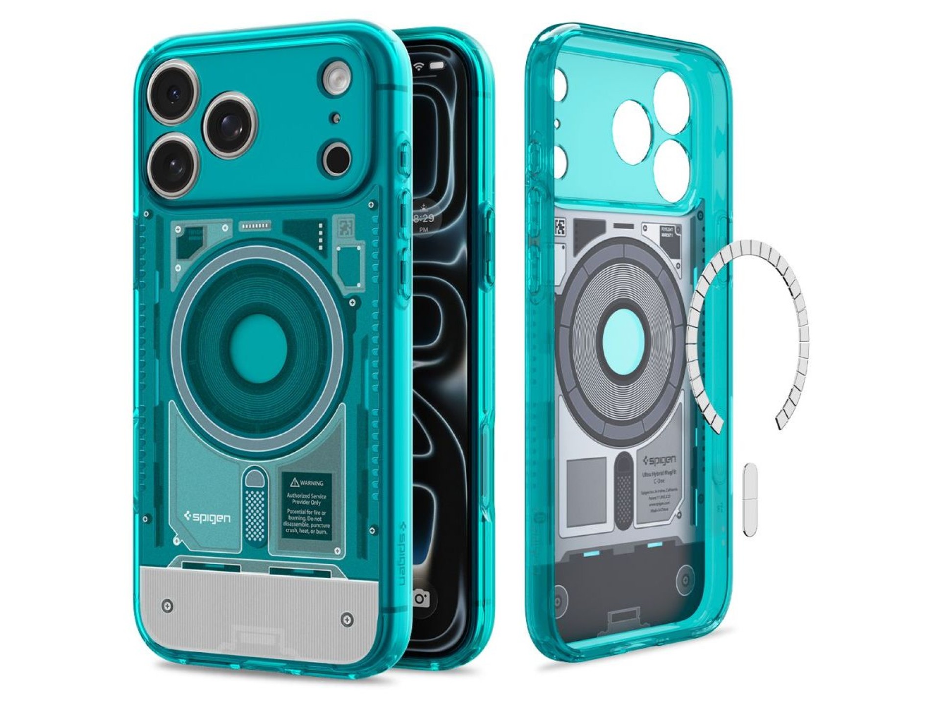 Capa Spigen Ultra Hybrid MagSafe para iPhone 18 Pro / 17 Pro - azul claro