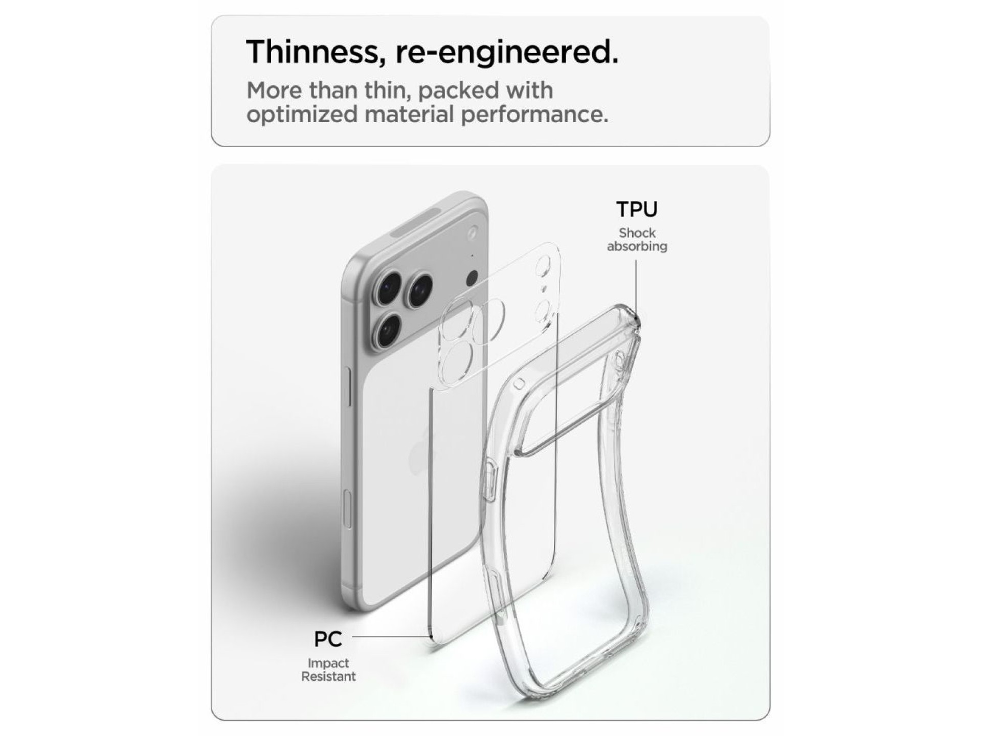 Funda Spigen Ultra Hybrid para iPhone 18 Pro Max / 17 Pro Max - Transparente