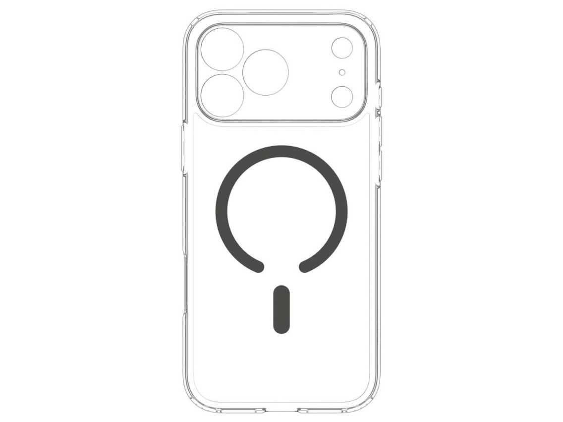 Capa Spigen Ultra Hybrid MagSafe para iPhone 18 Pro / 17 Pro - Grafite Transparente