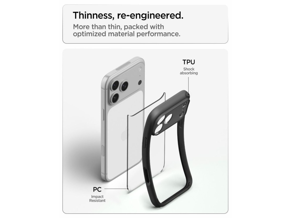 Funda Spigen Ultra Hybrid para iPhone 18 Pro / 17 Pro - Negro mate