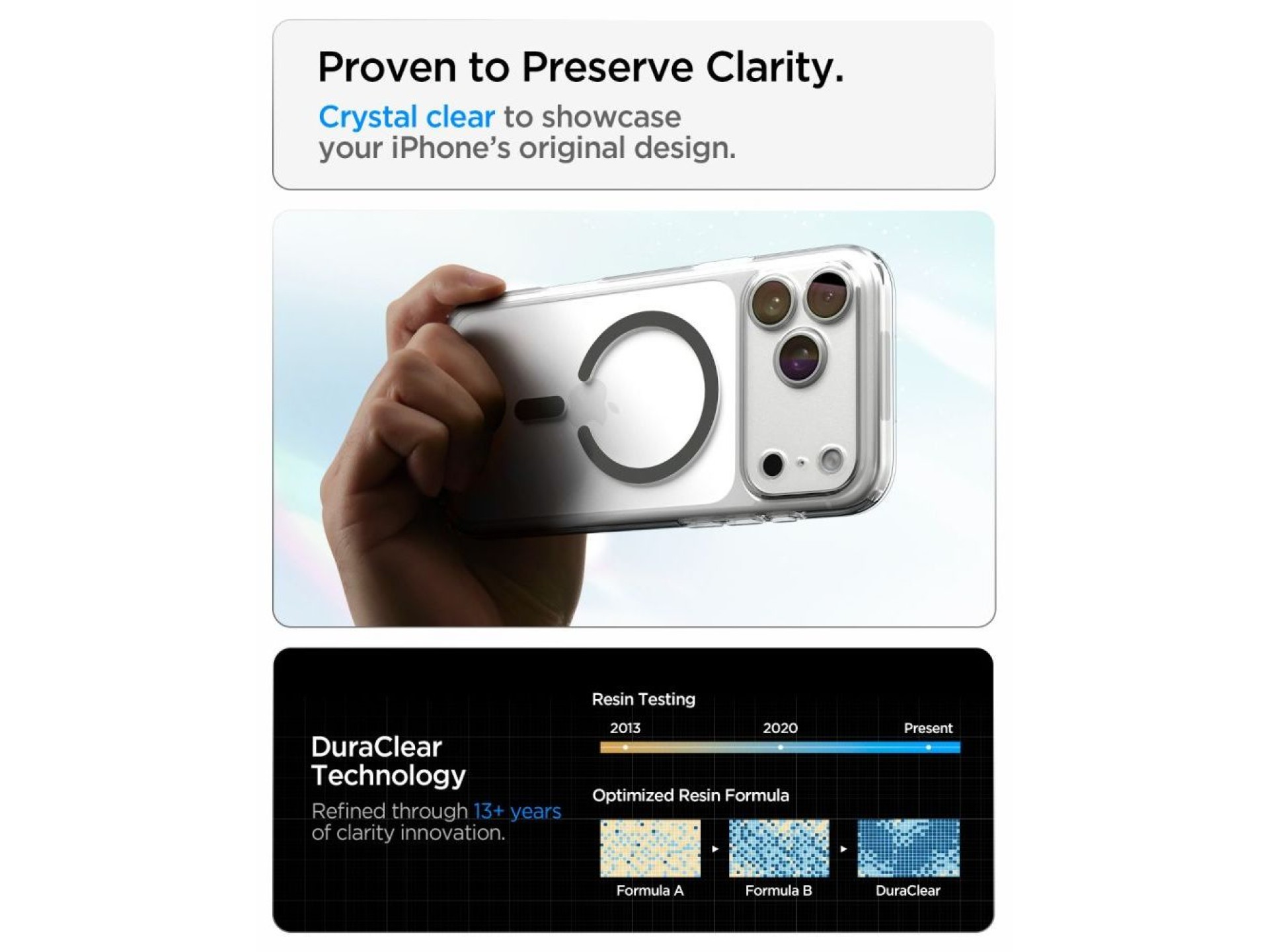 Capa Spigen Ultra Hybrid MagSafe para iPhone 18 Pro / 17 Pro - Grafite Transparente