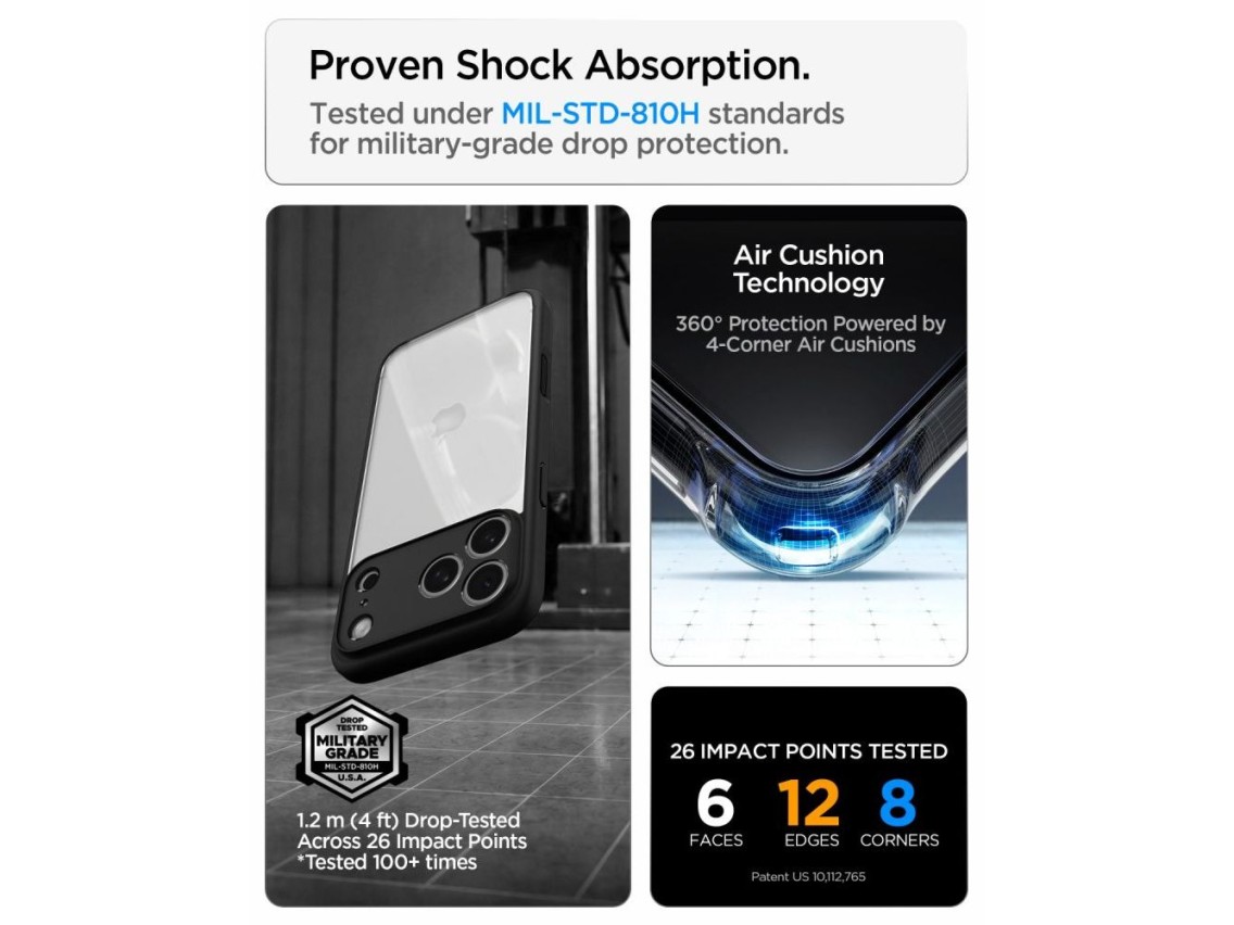 Funda Spigen Ultra Hybrid para iPhone 18 Pro / 17 Pro - Negro mate