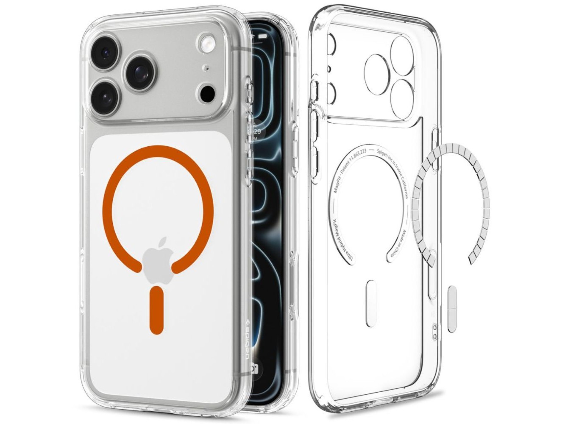 Spigen Ultra Hybrid MagSafe Case for iPhone 18 Pro / 17 Pro - Transparent Orange
