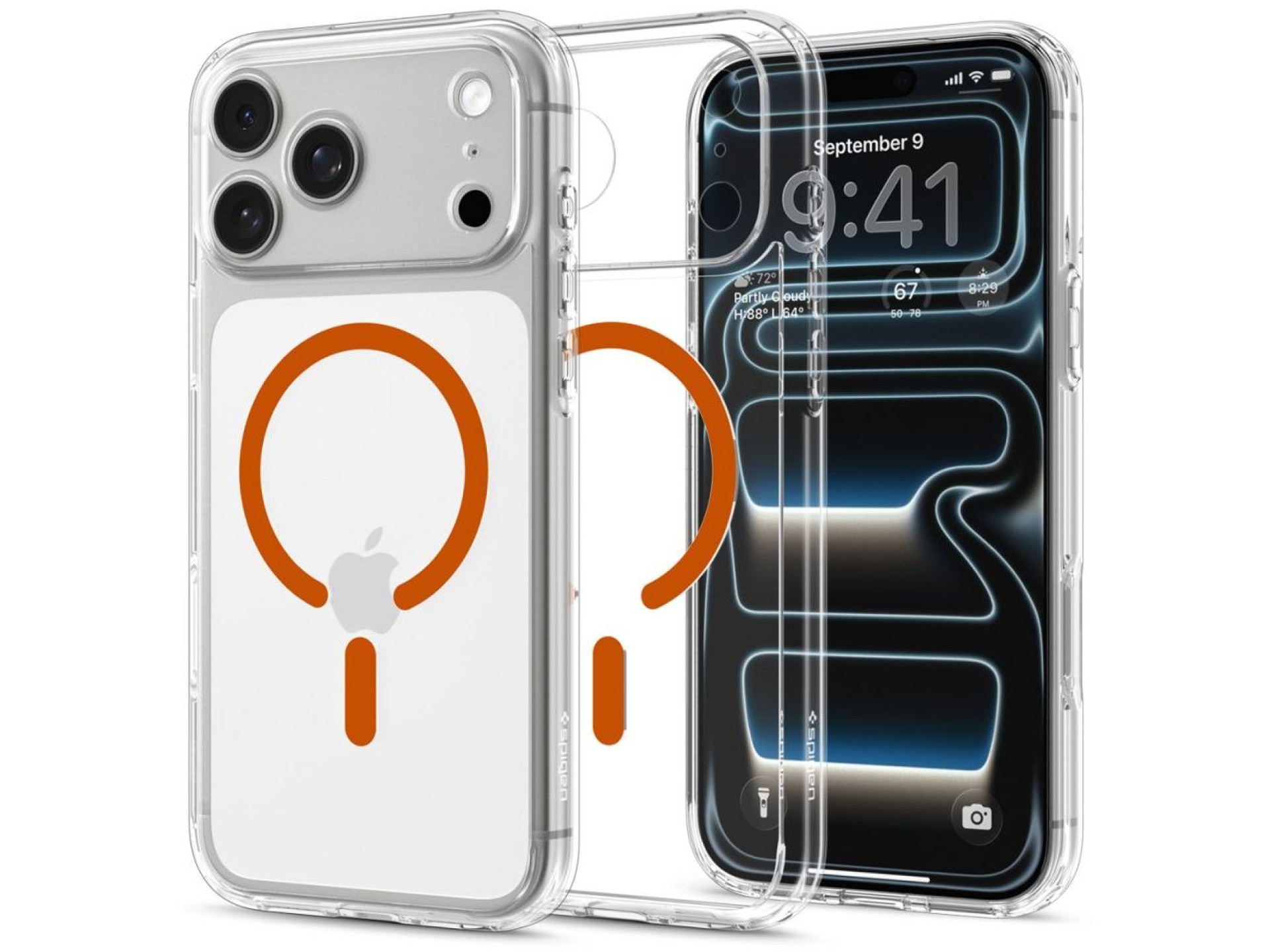 Spigen Ultra Hybrid MagSafe Case for iPhone 18 Pro / 17 Pro - Transparent Orange