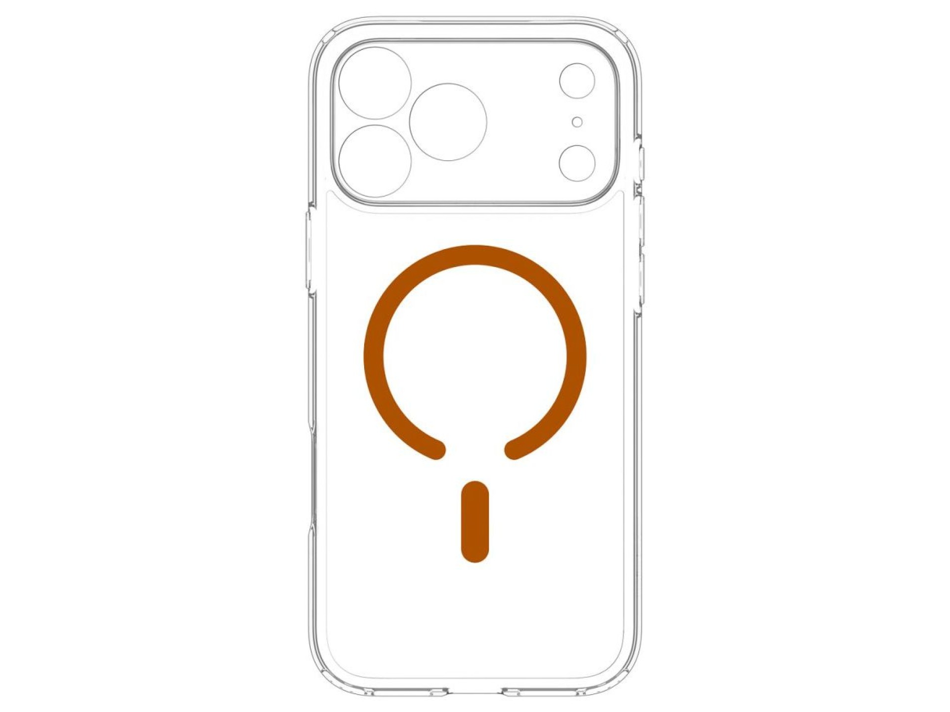 Spigen Ultra Hybrid MagSafe Case for iPhone 18 Pro / 17 Pro - Transparent Orange