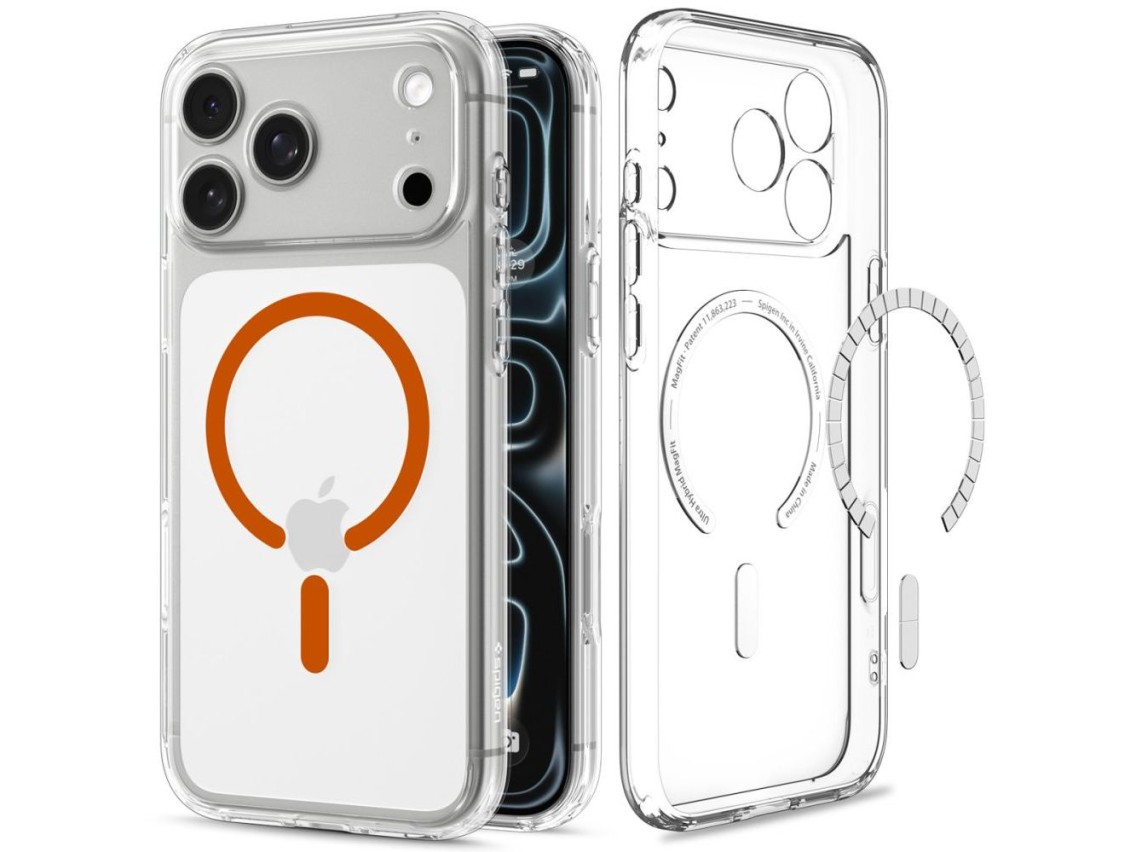 Spigen Ultra Hybrid MagSafe Case for iPhone 18 Pro / 17 Pro - Transparent Orange