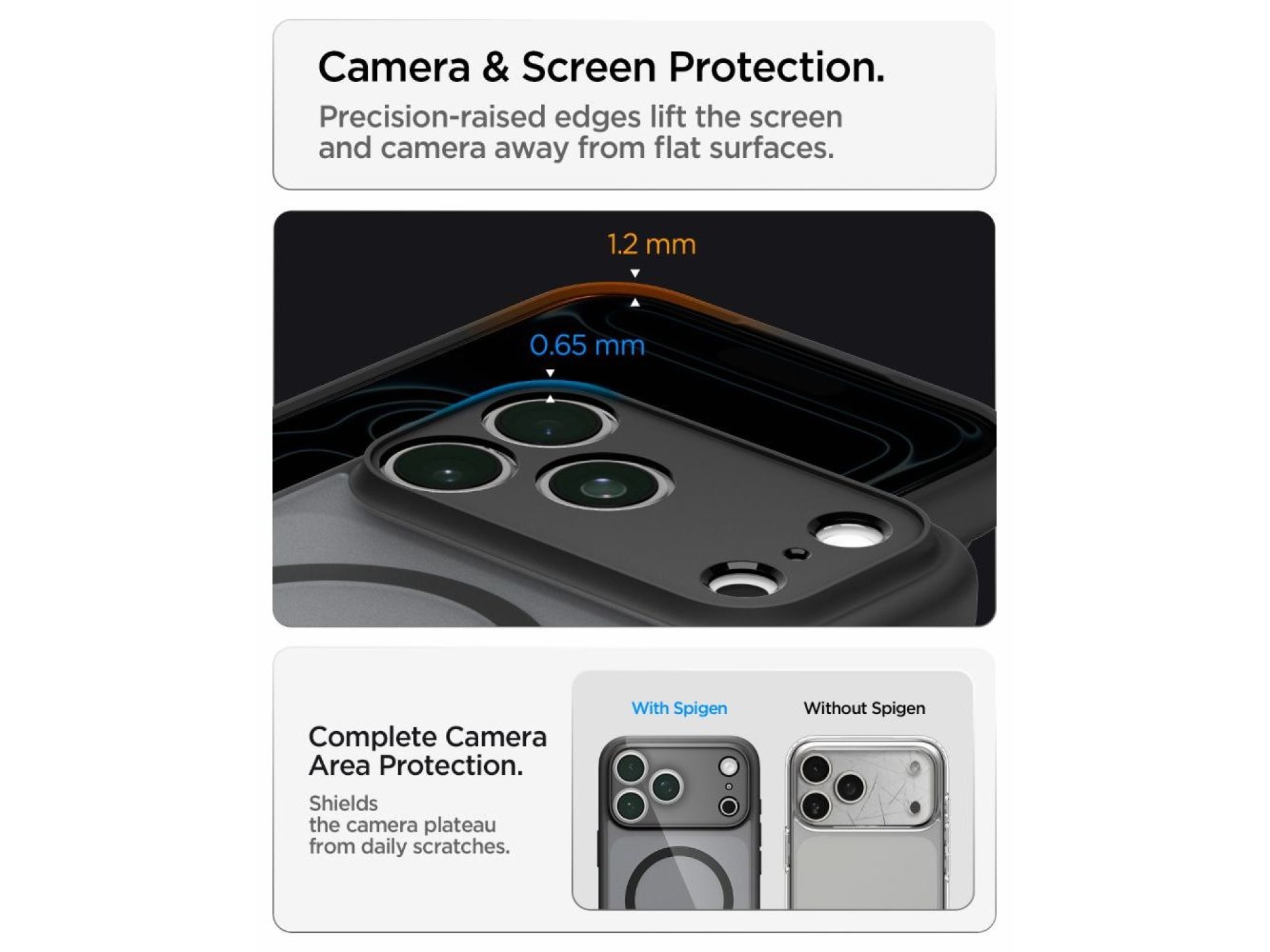 Funda Spigen Ultra Hybrid MagSafe para iPhone 18 Pro / 17 Pro - negro escarchado