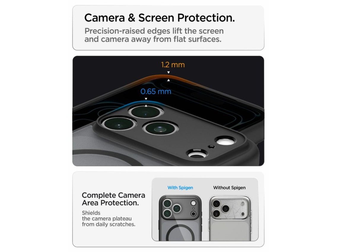 Capa Spigen Ultra Hybrid MagSafe para iPhone 18 Pro / 17 Pro - preto fosco