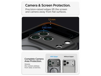 Capa Spigen Ultra Hybrid MagSafe para iPhone 18 Pro / 17 Pro - preto fosco