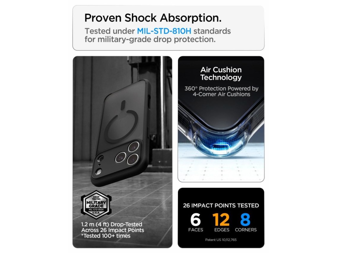Capa Spigen Ultra Hybrid MagSafe para iPhone 18 Pro / 17 Pro - preto fosco