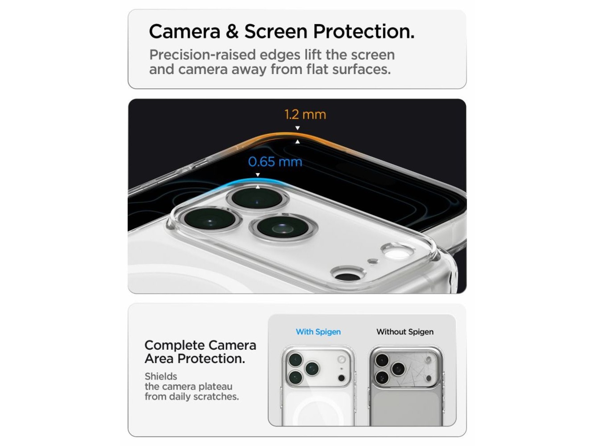 Funda Spigen Ultra Hybrid MagSafe para iPhone 18 Pro / 17 Pro - blanco escarcha