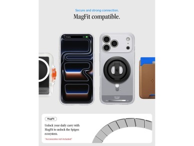 Funda Spigen Ultra Hybrid MagSafe para iPhone 18 Pro / 17 Pro - plateada Funda Spigen Ultra Hybrid MagSafe para iPhone 18 Pro / 17 Pro - plateada