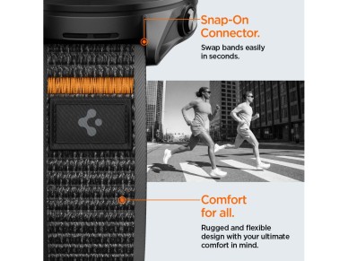 Spigen Athlex Airna Garmin Quick Release 22mm Strap - Black and Orange Spigen Athlex Airna Garmin Quick Release 22mm Strap - Black and Orange