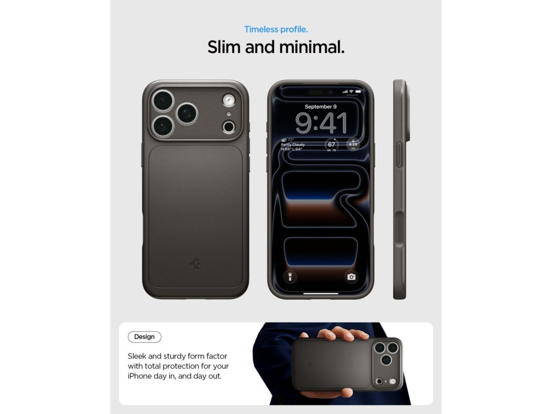 Capa Spigen Thin Fit MagSafe para iPhone 18 Pro Max / 17 Pro Max - Preta