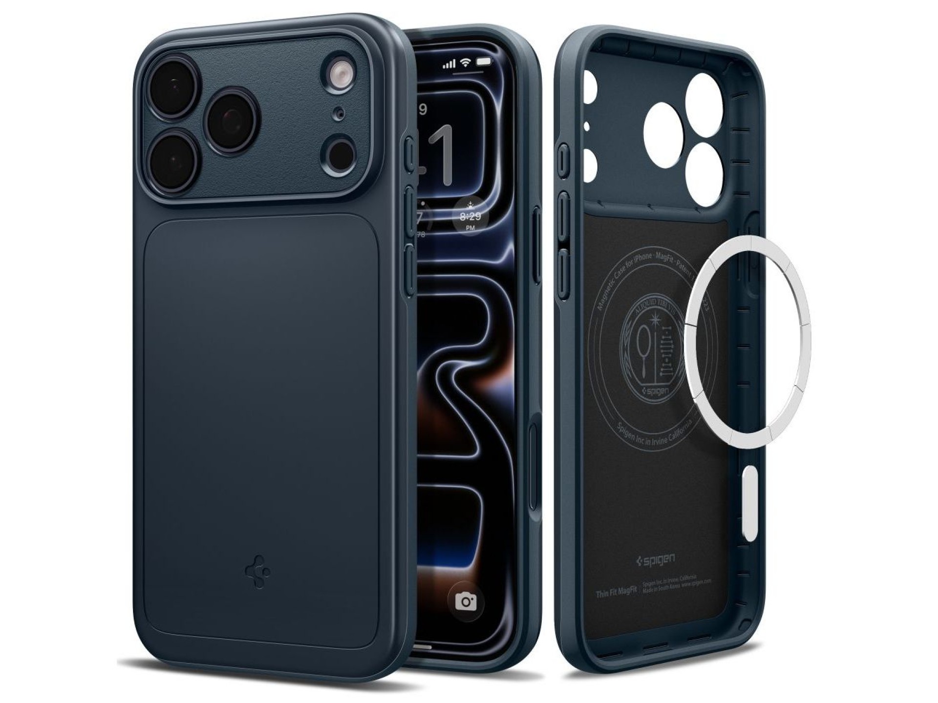 Capa Spigen Thin Fit MagSafe para iPhone 18 Pro Max / 17 Pro Max - Cinza