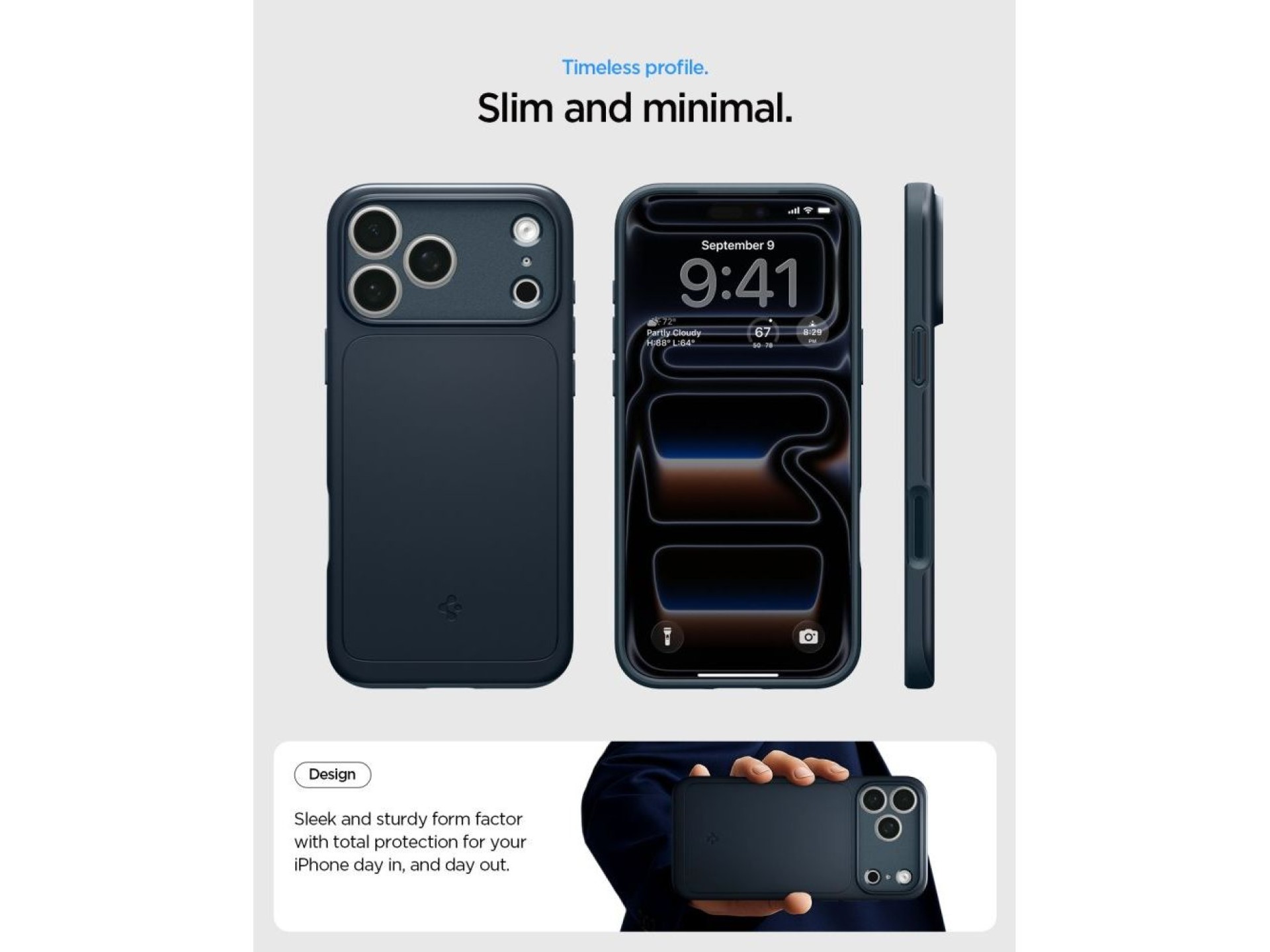 Capa Spigen Thin Fit MagSafe para iPhone 18 Pro Max / 17 Pro Max - Cinza