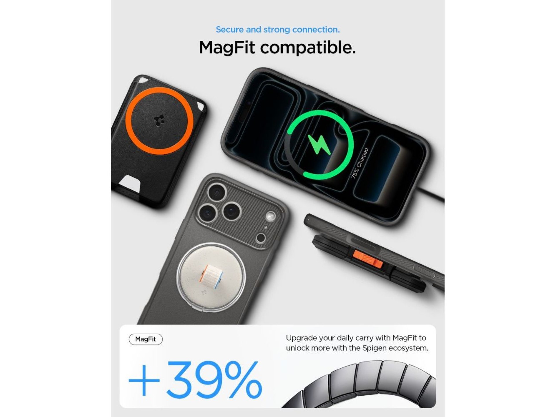 Capa Spigen Rugged Armor MagSafe para iPhone 18 Pro Max / 17 Pro Max - Cinza