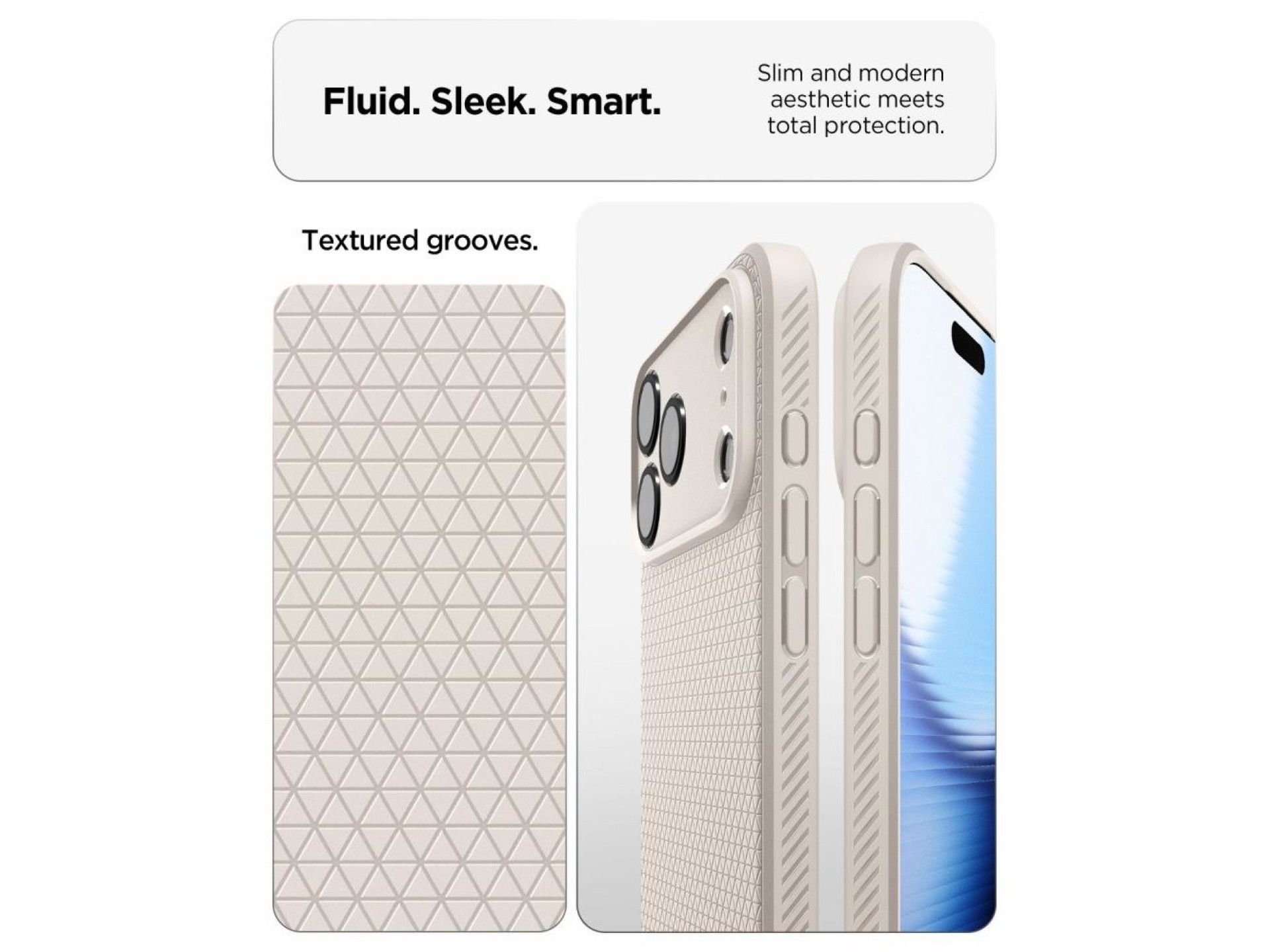 Funda Spigen Liquid Air para iPhone 18 Pro Max / 17 Pro Max - Titanio