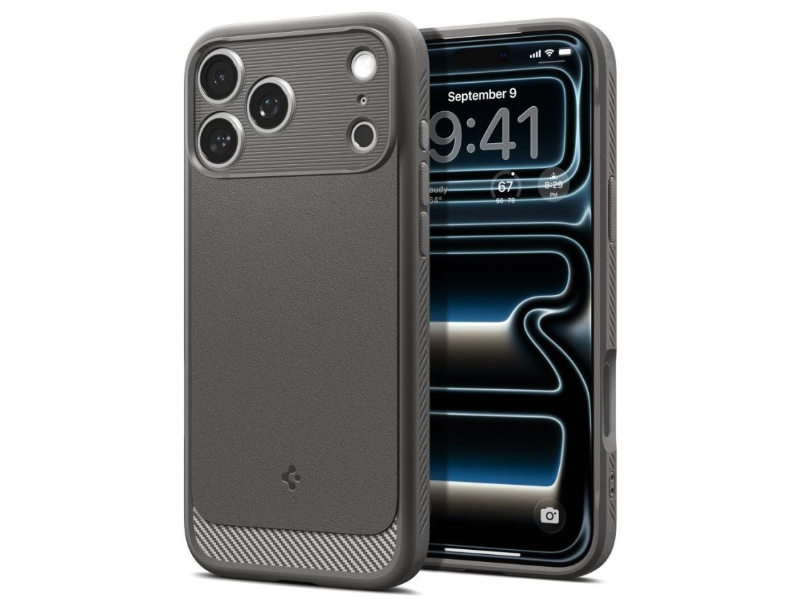 Funda Spigen Rugged Armor MagSafe para iPhone 18 Pro Max / 17 Pro Max - Gris
