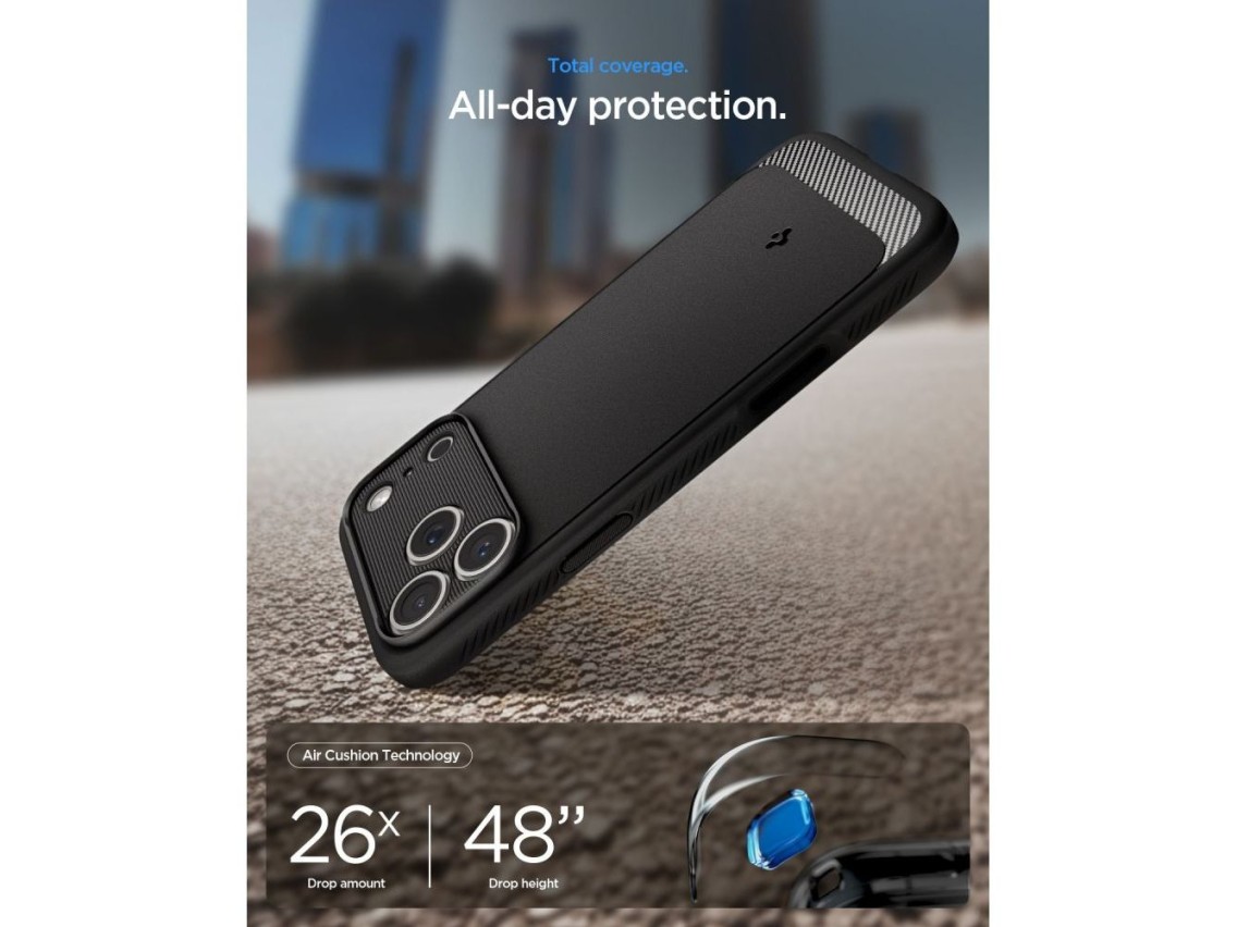 Spigen Rugged Armor MagSafe Case for iPhone 18 Pro Max / 17 Pro Max - Matte Black