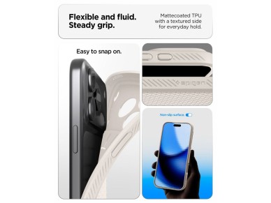 Capa Spigen Liquid Air para iPhone 18 Pro Max / 17 Pro Max - Titânio Capa Spigen Liquid Air para iPhone 18 Pro Max / 17 Pro Max - Titânio