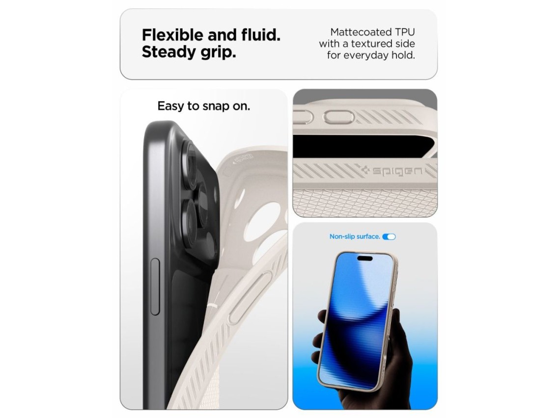 Capa Spigen Liquid Air para iPhone 18 Pro Max / 17 Pro Max - Titânio