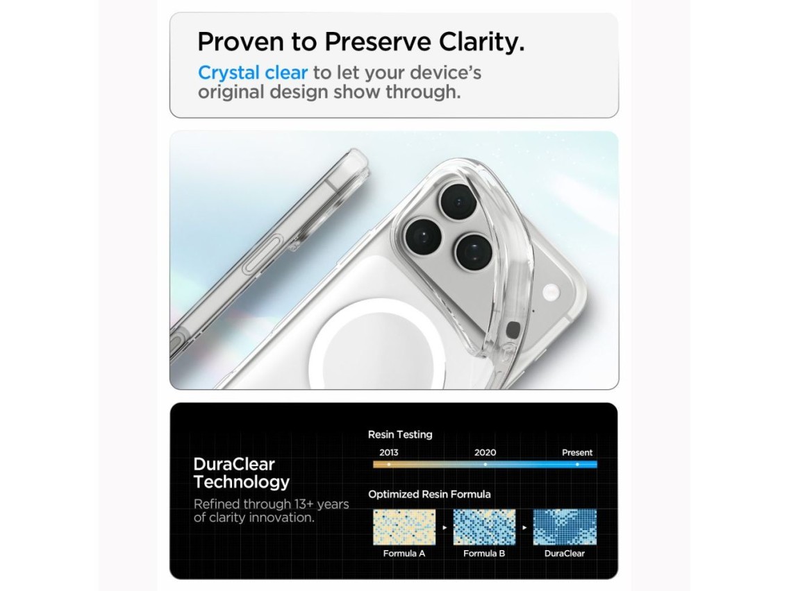 Spigen Liquid Crystal MagSafe Case for iPhone 18 Pro Max / 17 Pro Max - Clear and White