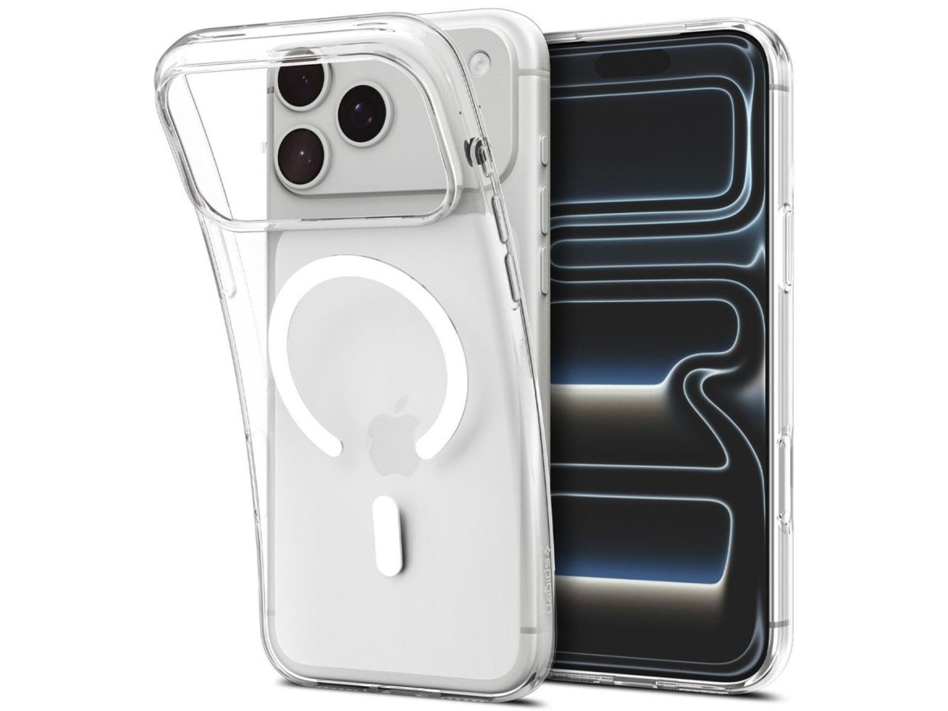 Spigen Liquid Crystal MagSafe Case for iPhone 18 Pro Max / 17 Pro Max - Clear and White