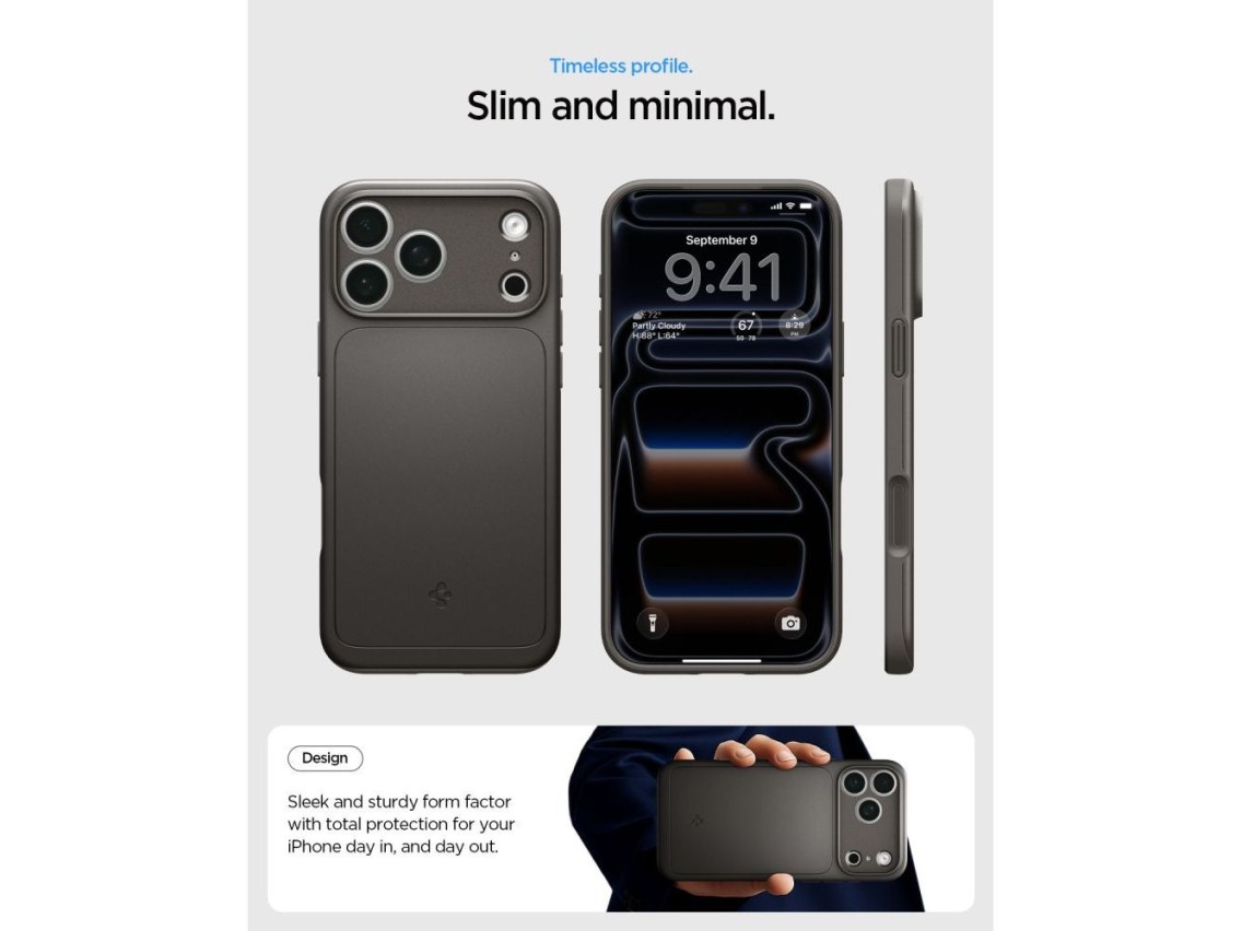 Funda Spigen Thin Fit MagSafe para iPhone 18 Pro / 17 Pro - Negra