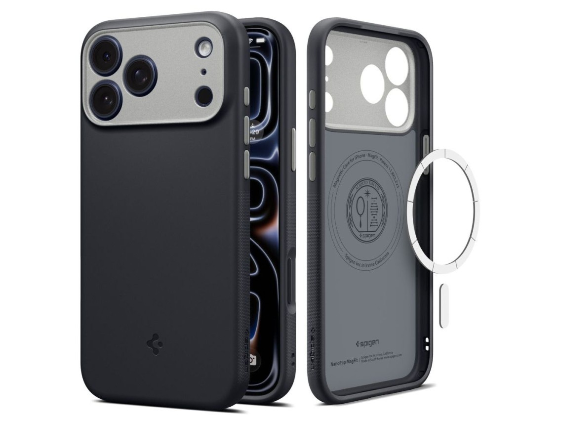 Capa Spigen Nano Pop MagSafe para iPhone 18 Pro / 17 Pro - Preta