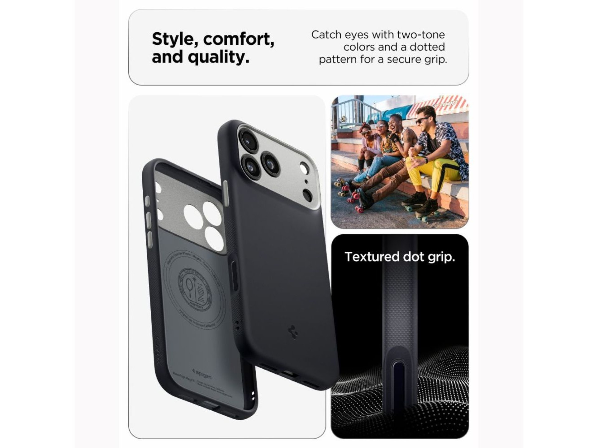Capa Spigen Nano Pop MagSafe para iPhone 18 Pro / 17 Pro - Preta