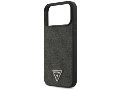 Guess Leather 4G Triangle Strass MagSafe Case for iPhone 17 Pro Max / 18 Pro Max - Black Guess Leather 4G Triangle Strass MagSafe Case for iPhone 17 Pro Max / 18 Pro Max - Black