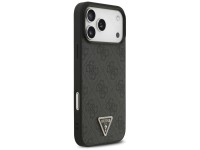 Capa Guess Leather 4G Triangle Strass MagSafe para iPhone 17 Pro Max / 18 Pro Max - Preta Capa Guess Leather 4G Triangle Strass MagSafe para iPhone 17 Pro Max / 18 Pro Max - Preta