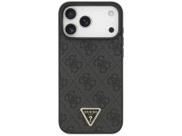 Capa Guess Leather 4G Triangle Strass MagSafe para iPhone 17 Pro Max / 18 Pro Max - Preta Capa Guess Leather 4G Triangle Strass MagSafe para iPhone 17 Pro Max / 18 Pro Max - Preta