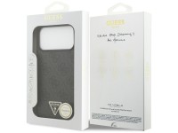 Capa Guess Leather 4G Triangle Strass MagSafe para iPhone 17 Pro Max / 18 Pro Max - Preta Capa Guess Leather 4G Triangle Strass MagSafe para iPhone 17 Pro Max / 18 Pro Max - Preta