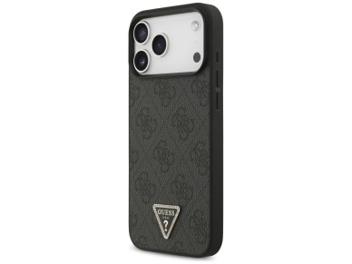 Guess Leather 4G Triangle Strass MagSafe Case for iPhone 17 Pro Max / 18 Pro Max - Black Guess Leather 4G Triangle Strass MagSafe Case for iPhone 17 Pro Max / 18 Pro Max - Black
